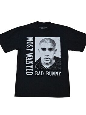 Bad Bunny 2024 Most Wanted Tour T-shirt Black Men’s Size Small Music Concert